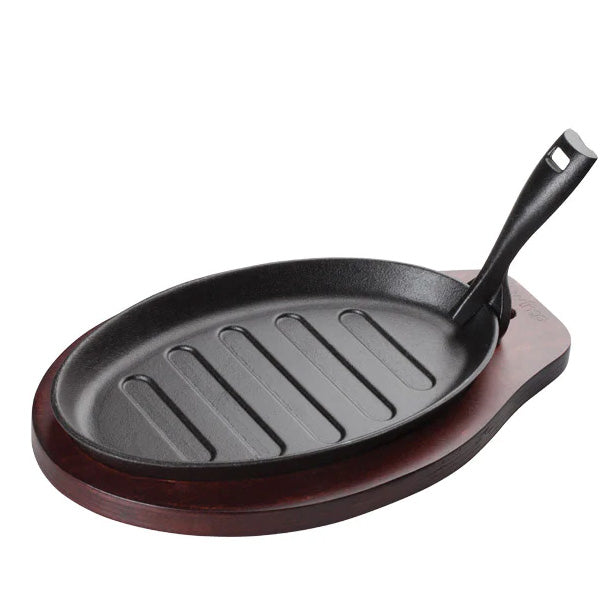 Winco Cast Iron Steak Platter with Gripper