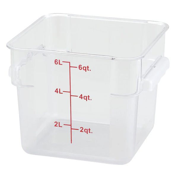 Winco Square Clear Storage Container 6QT