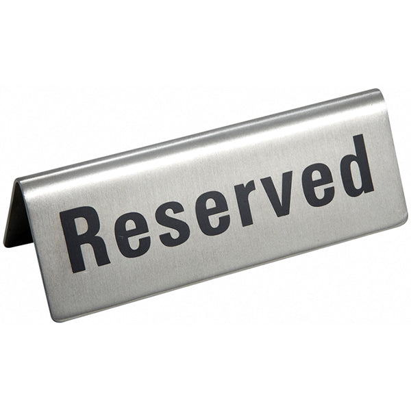 Winco Reserved Signs 4 3/4x1 3/4in