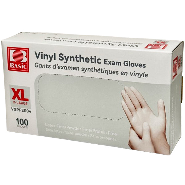 Basic Extra Large Vinyl Glove Clear 100 ct