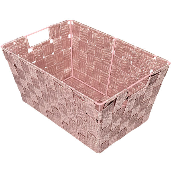 ITY Single Nylon Rectangular Storage Basket Pink