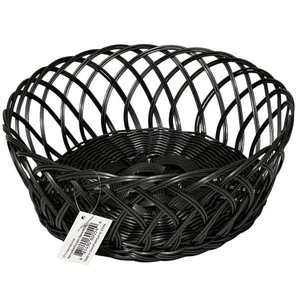 ITY Round Plastic Basket Assorted 11inX4h