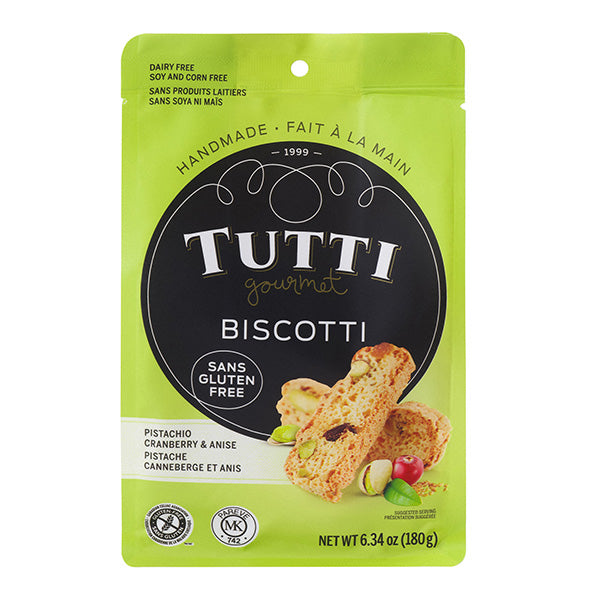 Tutti Gourmet Biscotti Pistachio Cran Free Gluten 180 g