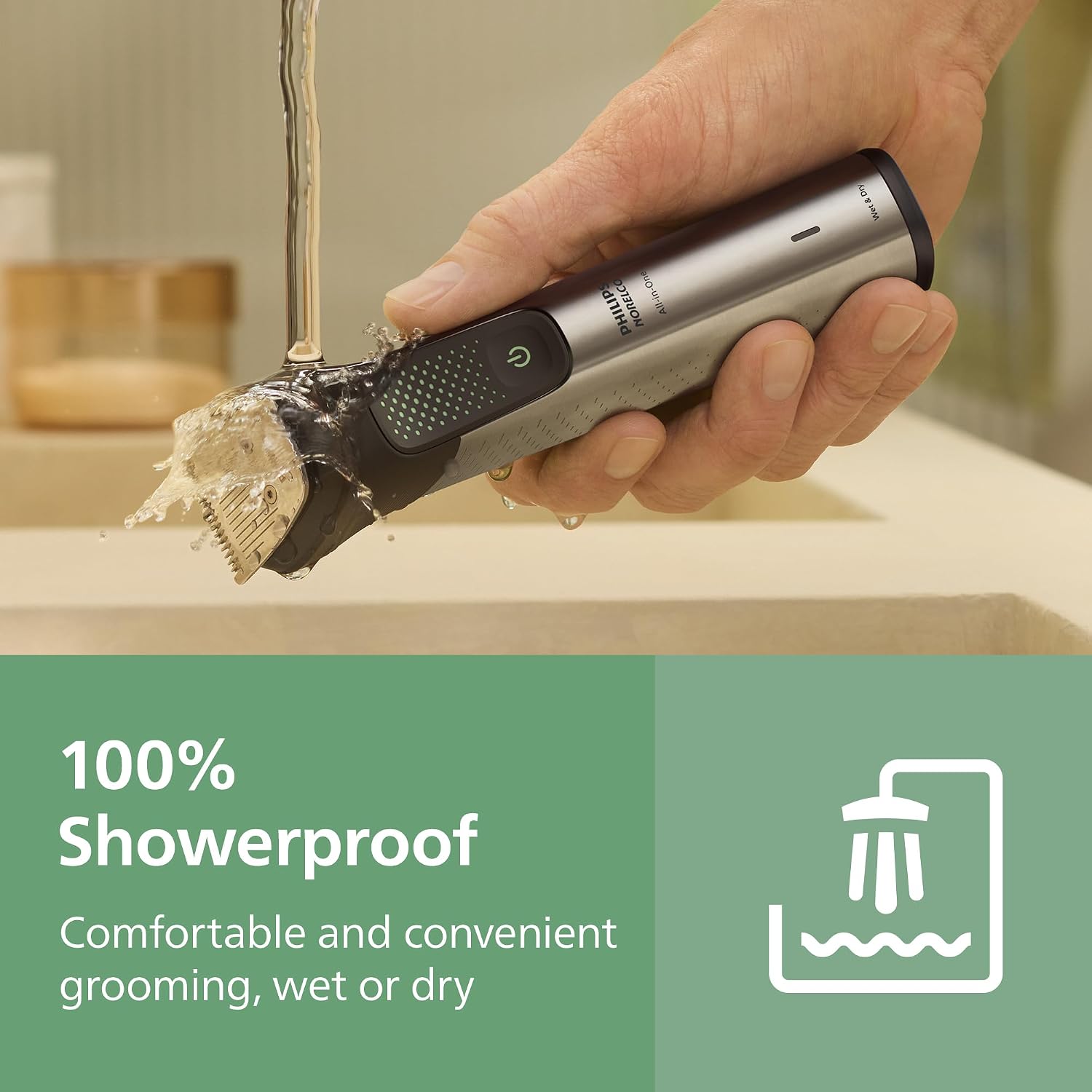 Philips , All-in-One 9000 Series 23-Piece Trimmer - Electric Shaver and Clipper for Face, Beard, Head & Body, , Stainless Steel