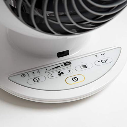 Ventilateur de bureau IRIS USA WOOZOO avec télécommande, circulateur d'air oscillant de table, 5 vitesses, distance d'air maximale de 25 m, inclinaison réglable, moteur silencieux, petit ventilateur pour chambre, bureau, dortoir, blanc