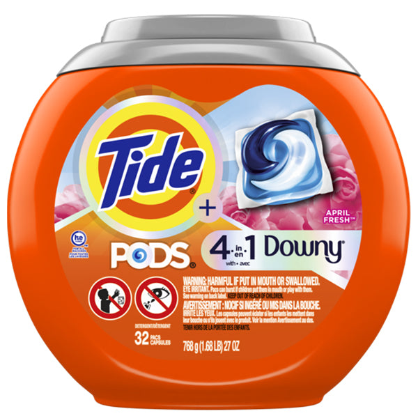 TIDE Pods Plus Downy 4IN1 4x32 ct