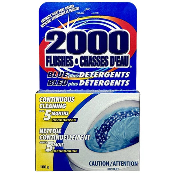 2000 Flushes Blue Detergent Toilet Bowl Cleaner 100 g