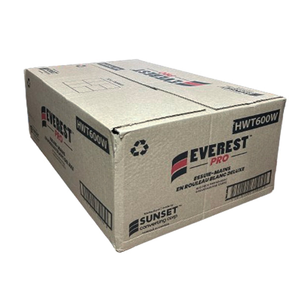 Everest Pro 600 White Paper Towel Rolls 6 ct