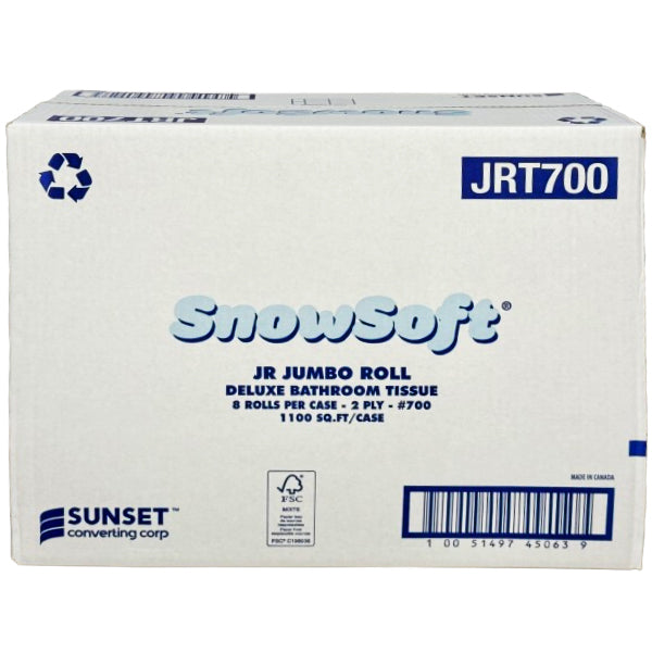 Snowsoft Jr Jumbo Roll Bathroom Tissue 2PLY 8 Rolls