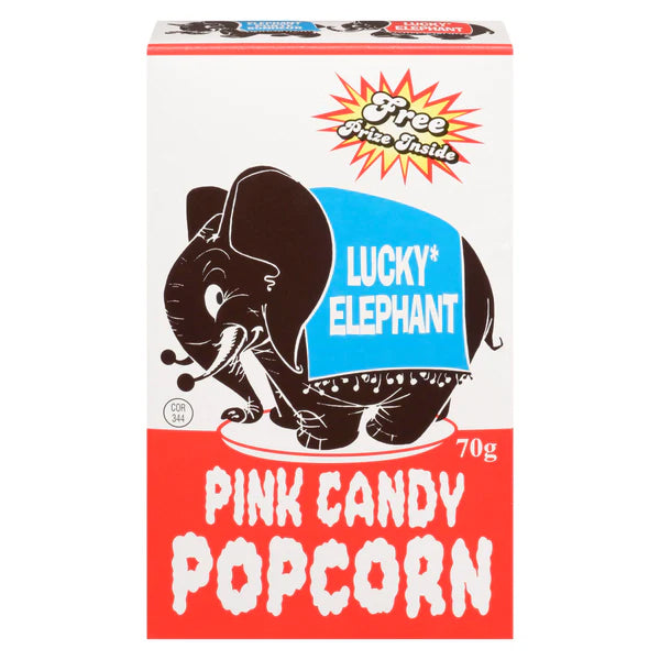 Poppa Corn Lucky Elephant Pink Candy Popcorn 70 g