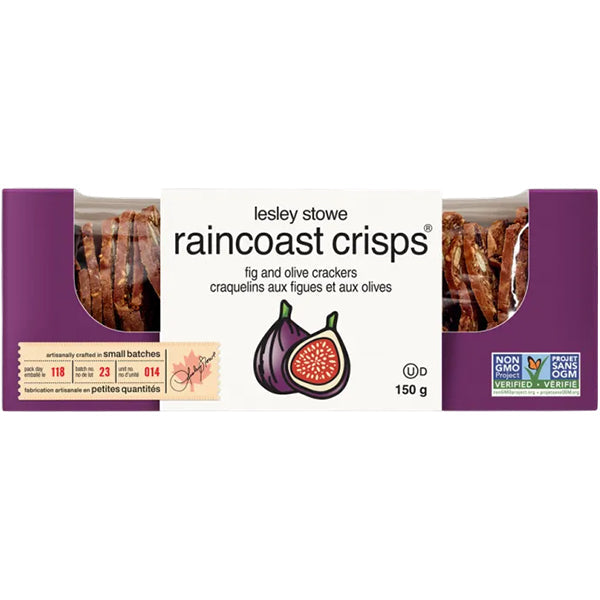 Lesley Stowe Raincoast Crisp Fig and Olive 150 g