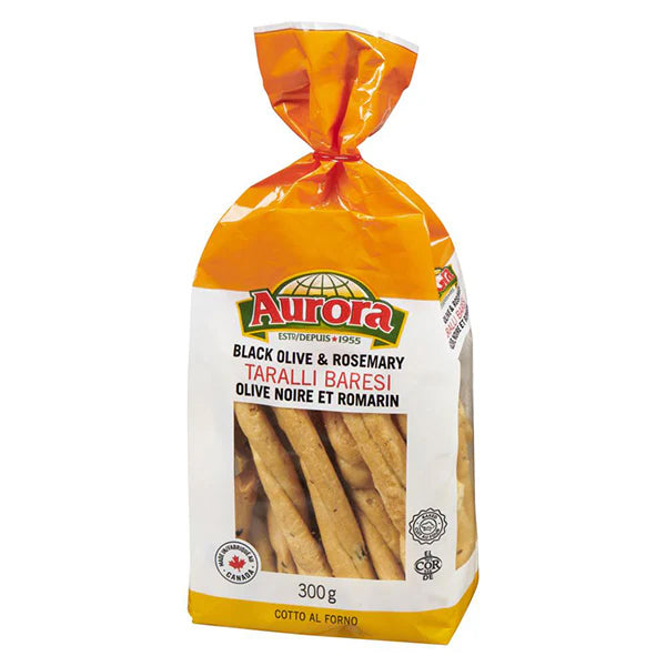 Aurora Taralli Black Olive Rosemarie 300 g