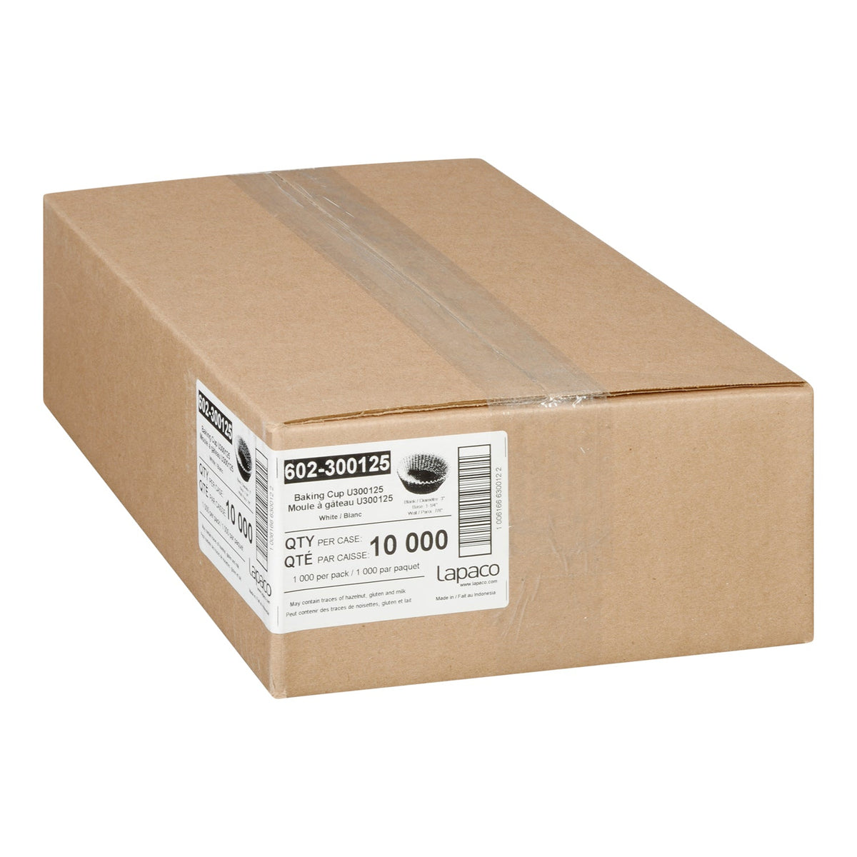 Lapaco 3" White Mini Baking Cups 1000 ct