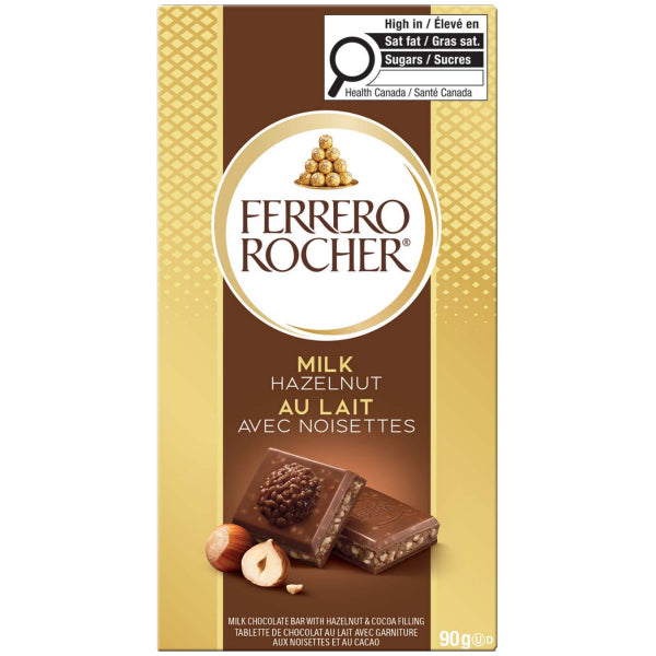 Ferrero Rocher Milk Hazelnut Bar 90 g