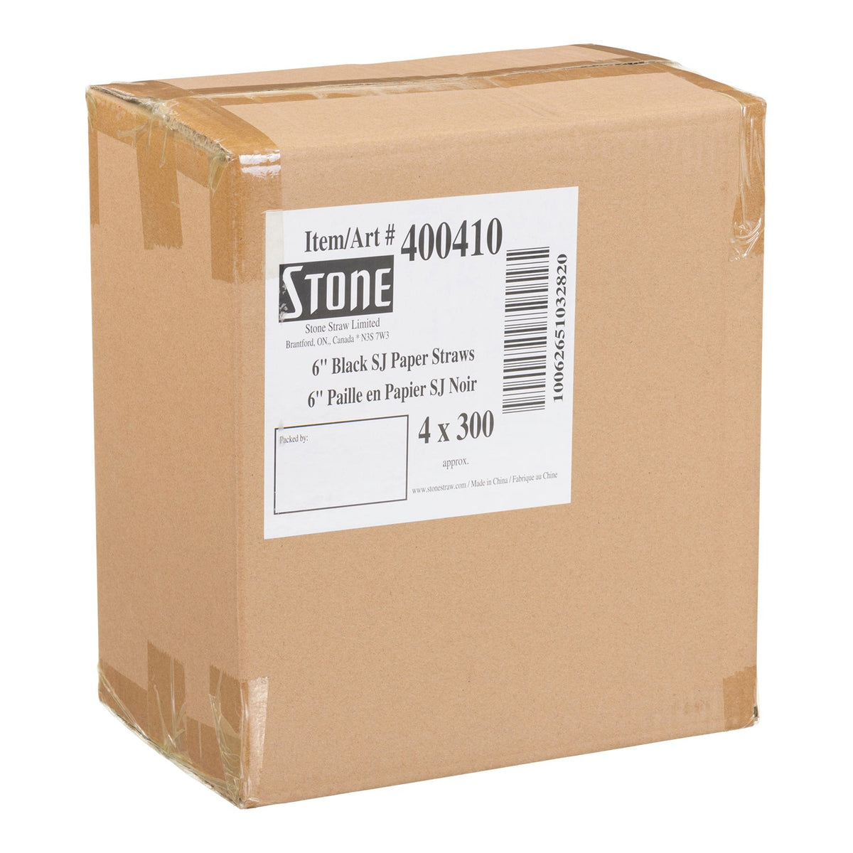 Stone Straw 6" Solid Black Super Jumbo Paper 4x300 ct
