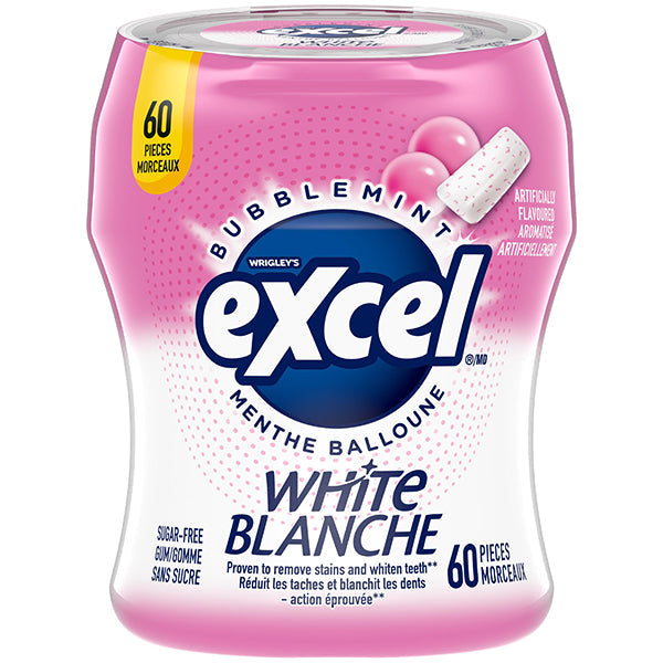 Excel White Bubblemint 4x6x60 ct
