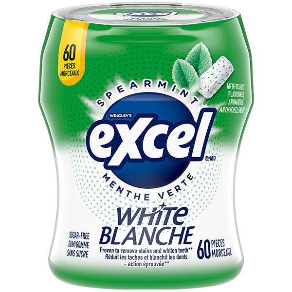 Excel White Spearmint Bottles 4x6x60 ct
