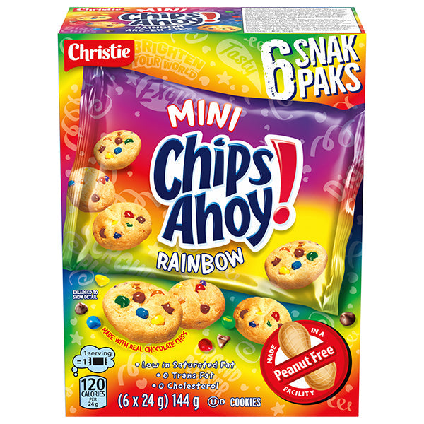 Chips Ahoy Mini Rainbow Snak Pak 144 g