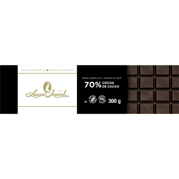 Laura Secord 70% Dark Cacao Chocolate Bar 300 g