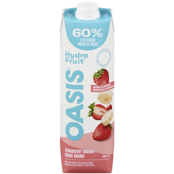 Oasis Hydrafruit Strawberry Banana Juice 960 mL 12x960 mL