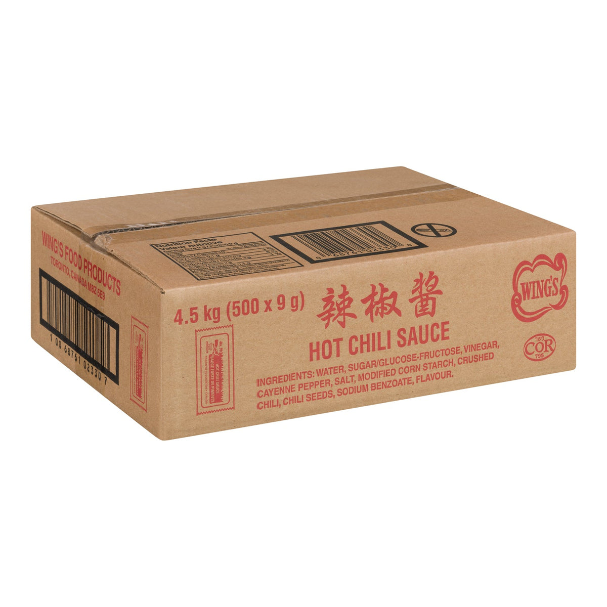 Wings Foods Hot Chili Sauce Portions 9 g