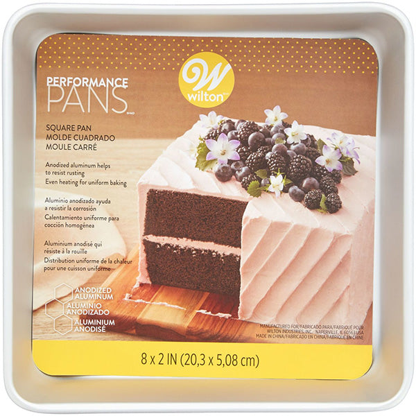 Wilton Performance Pans Aluminum 8IN Square Cake and Brownie Pan 3x1 ct