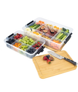 Sabatier Snacklebox Set with Bamboo Lid, 2-pieces