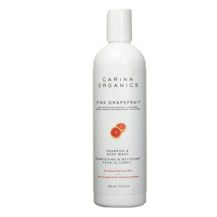 Carina Organics Pink Grapefruit Shampoo & Body Wash, 360 ml, White