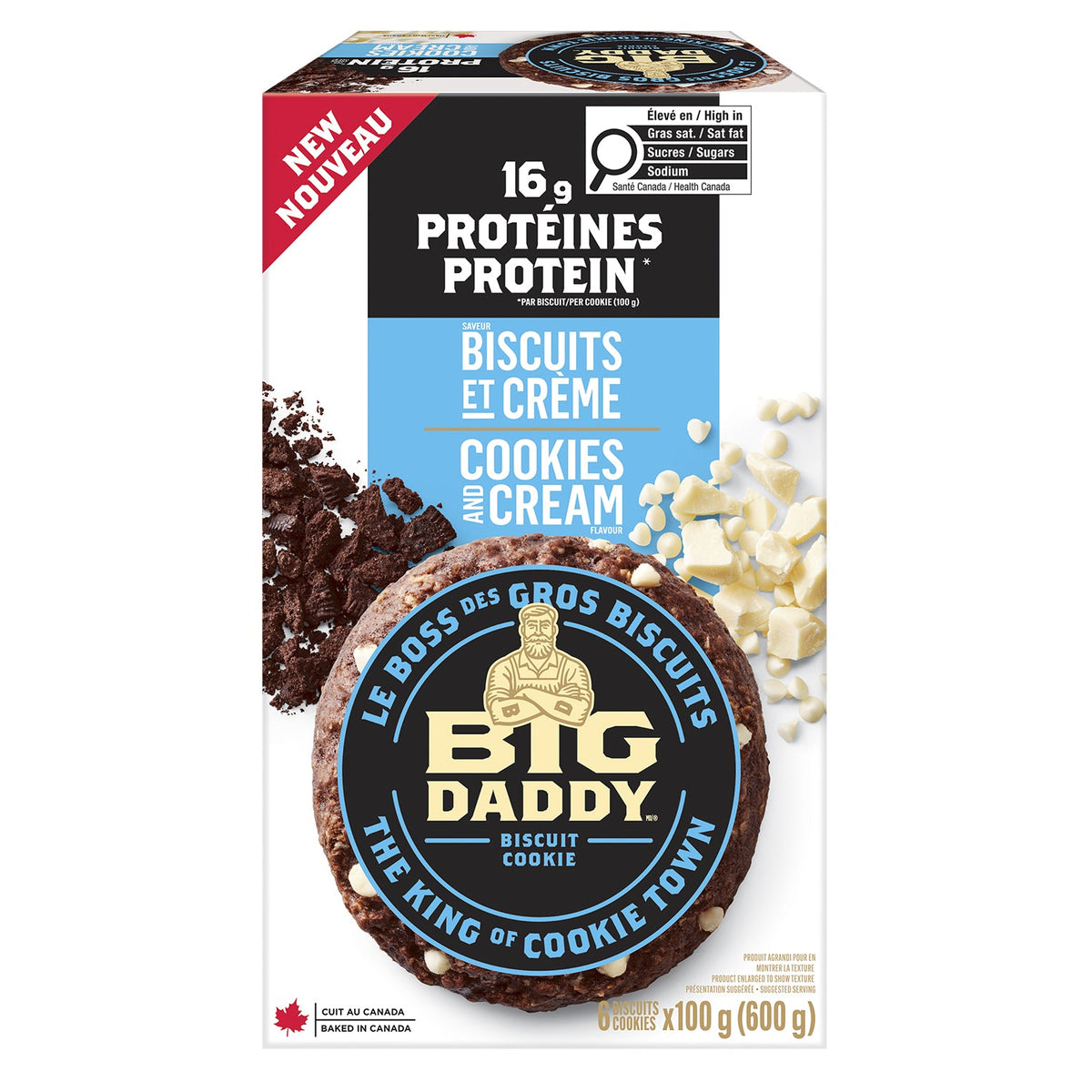 Big Daddy Protein Cookies and Cream I6 6x100 g