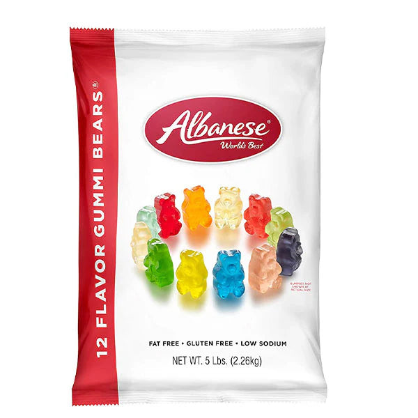 Albanese 12 Flavour Gummi Bears 4x5 Lb