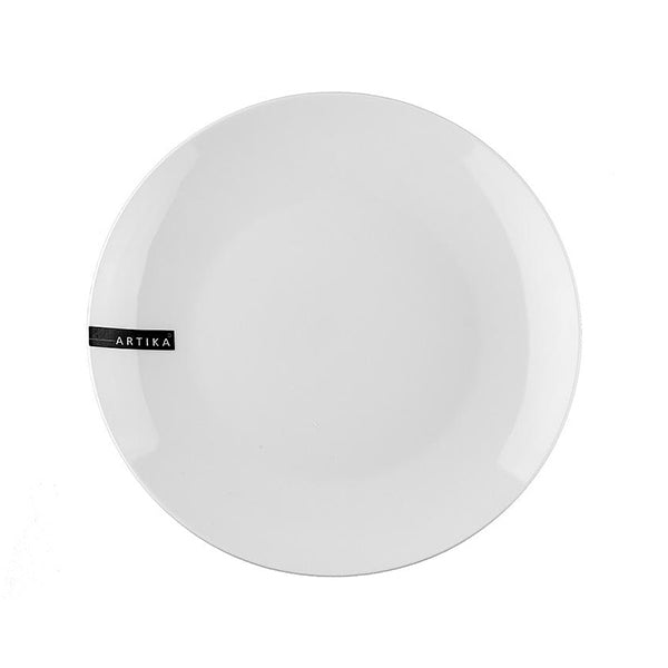 Artika 10.5in Coup Wht Plate Flat 12 ct