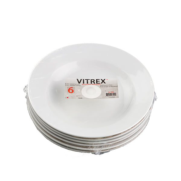 Vitrex Soup & Salad Plate 4x6-Pack