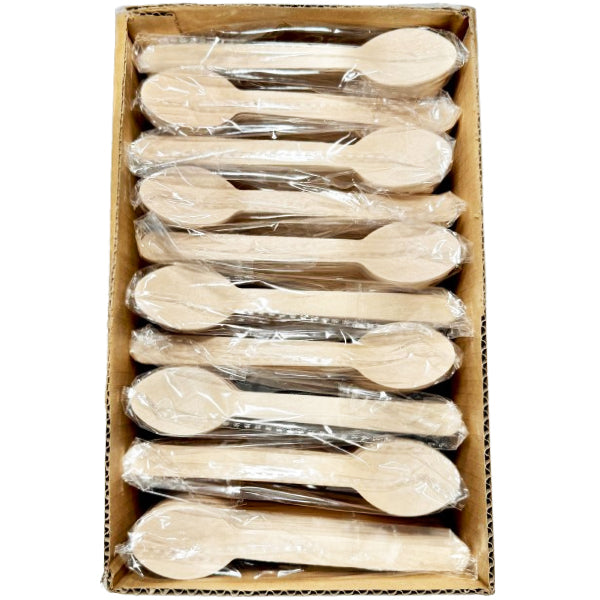ECO+ Spoon Birchwood Standard 165MM X 22 Mm 100 ct