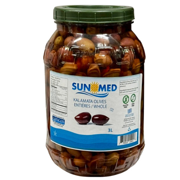 Sunmed Kalamata Olives Whole Extra Large 3 L