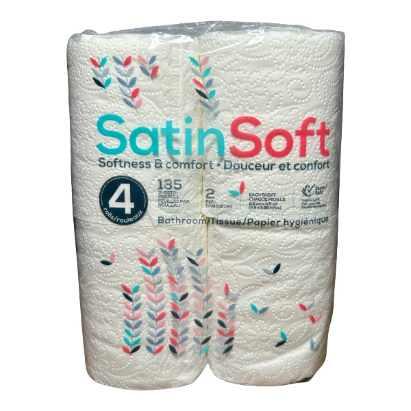 Satin Soft Bathroom Tissue 4 ct