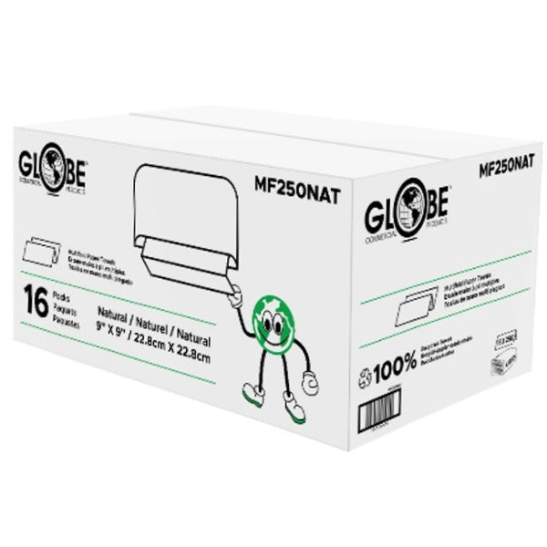 Globe Multifold Kraft Towel Paper 250 ct