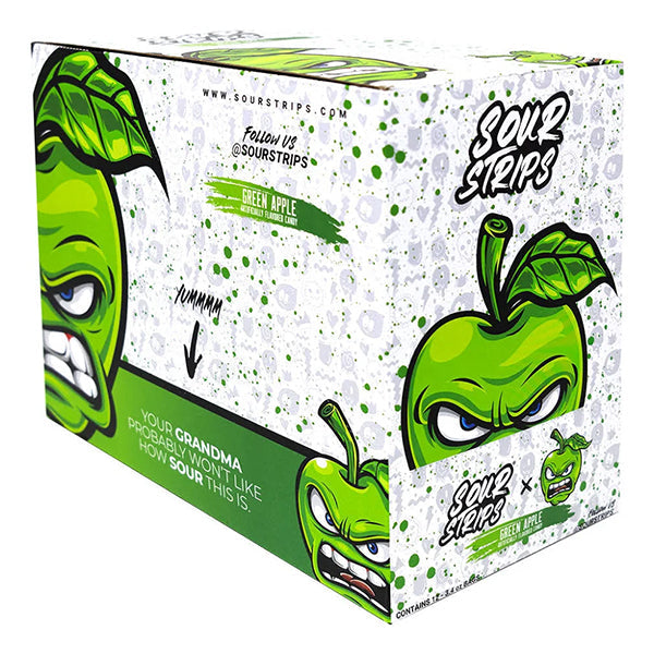 Sour Strips Green Apple 12x96 g