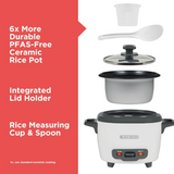 BLACK+DECKER 3-CUP RICE COOKER #RC503