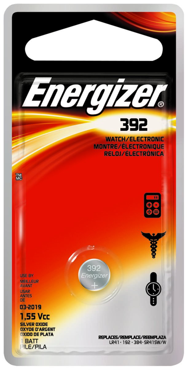 Energizer EVE392BPZ 392BPZ 392BP Button Cell Batteries, 1.5 V, 6/Pack (Eveready # 392) (Pack of 6)