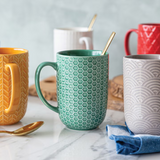 over&back Stoneware 488 mL (16.5 oz) Mug Set, 6-piece