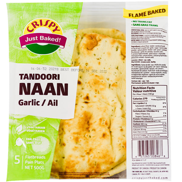 Crispy Naan Garlic 5-Pack 500 g