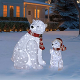 Polar Bear 2 Pieces Set with LED Lights