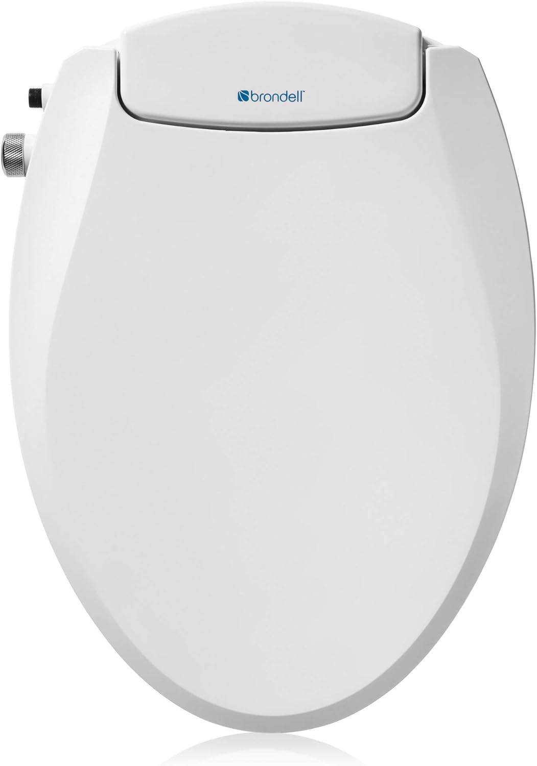 Brondell Bidet Toilet Seat Non-Electric Swash Seat, Fits Round Toilets, White – Dual Nozzle System
