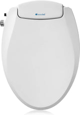 Brondell Bidet Toilet Seat Non-Electric Swash Seat, Fits Round Toilets, White – Dual Nozzle System