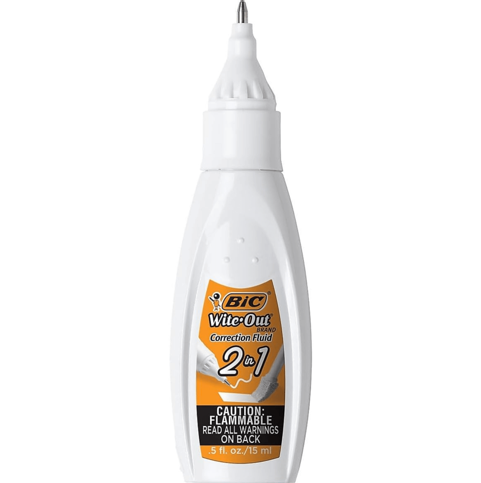 BIC WITE-OUT CORRECTION LIQUID 2-IN-1 15mL