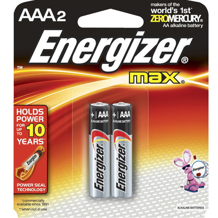 Energizer MAX Alkaline Batteries AAA 2 Each