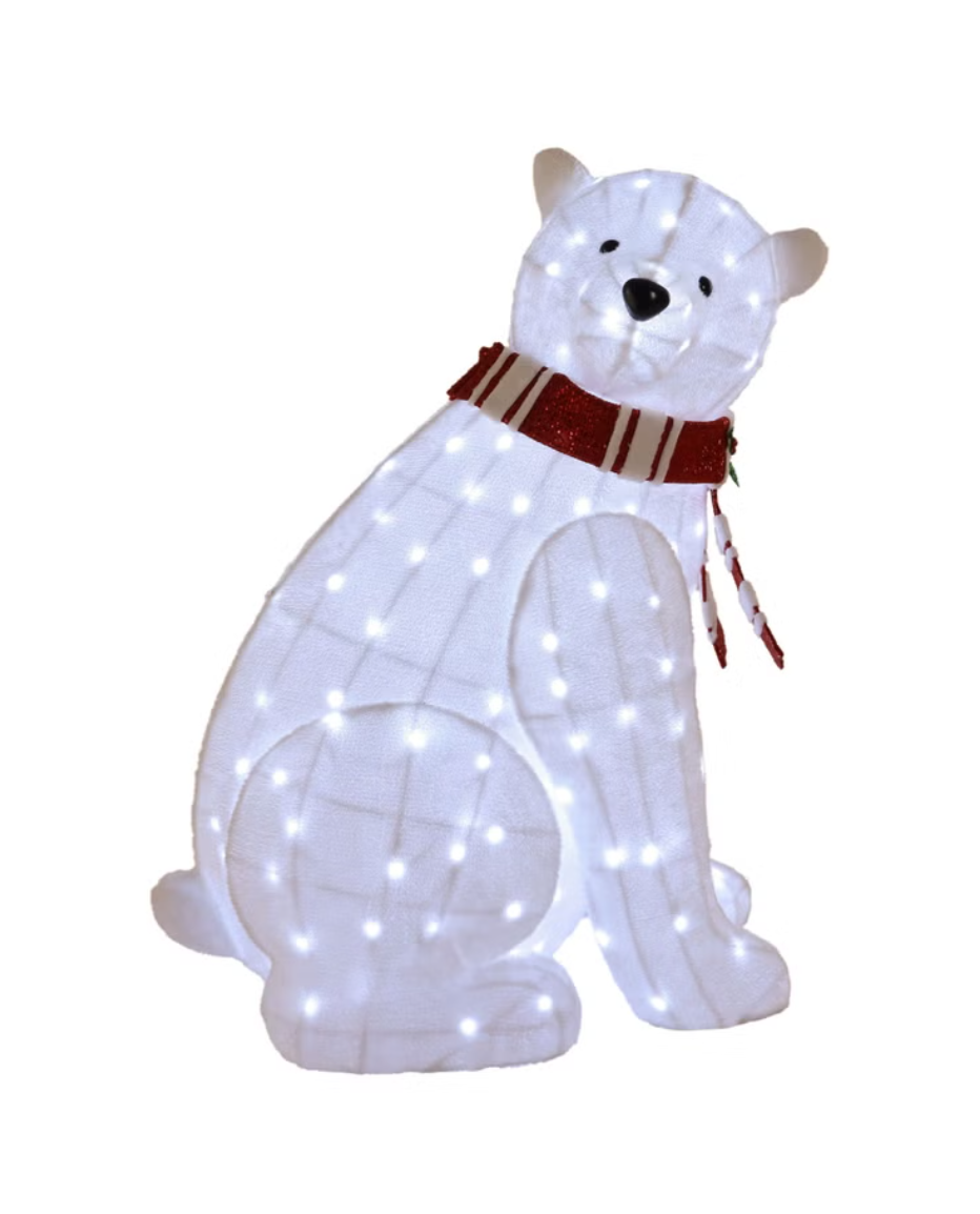 Polar Bear 2 Pieces Set with LED Lights