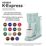 Keurig K-Express Single Serve K-Cup Pod Coffee Maker, Mint, With A Removable Reservoir And Strong Button Function