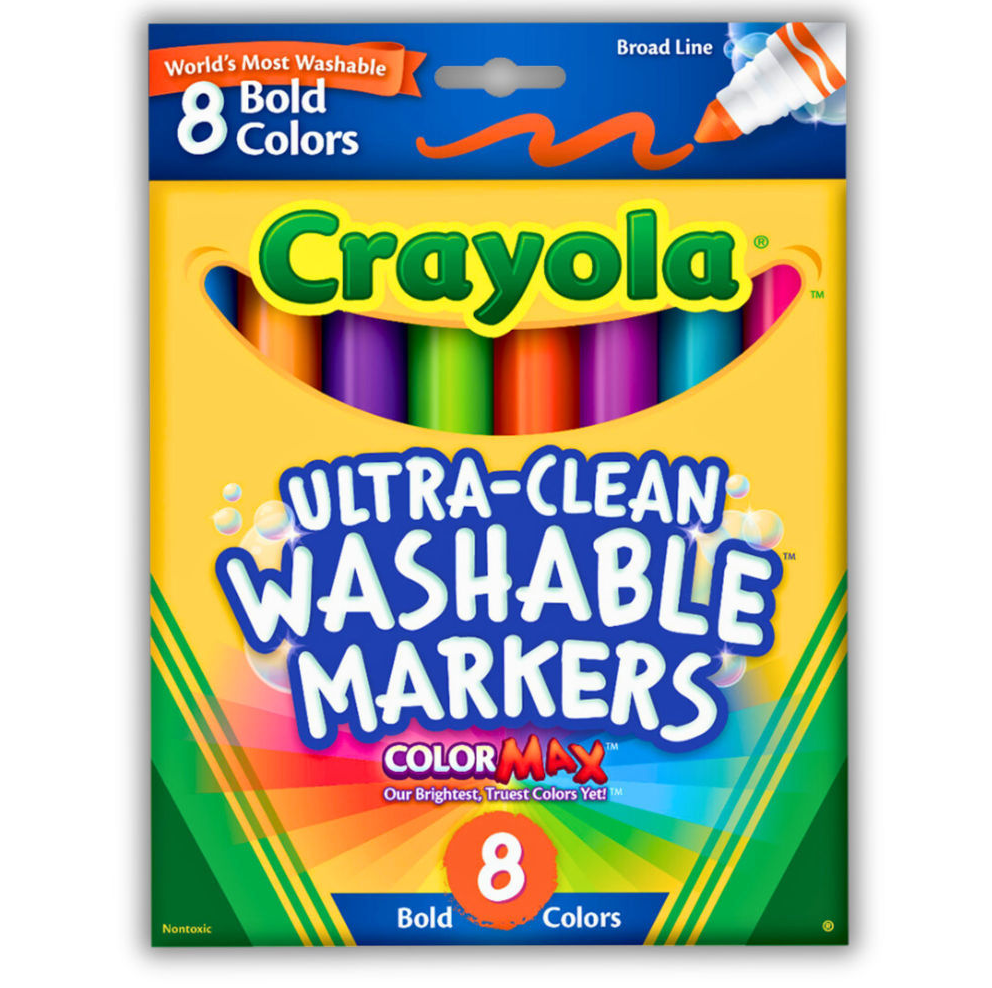 CRAYOLA BOLD WASHABLE MARKER 8PCS
