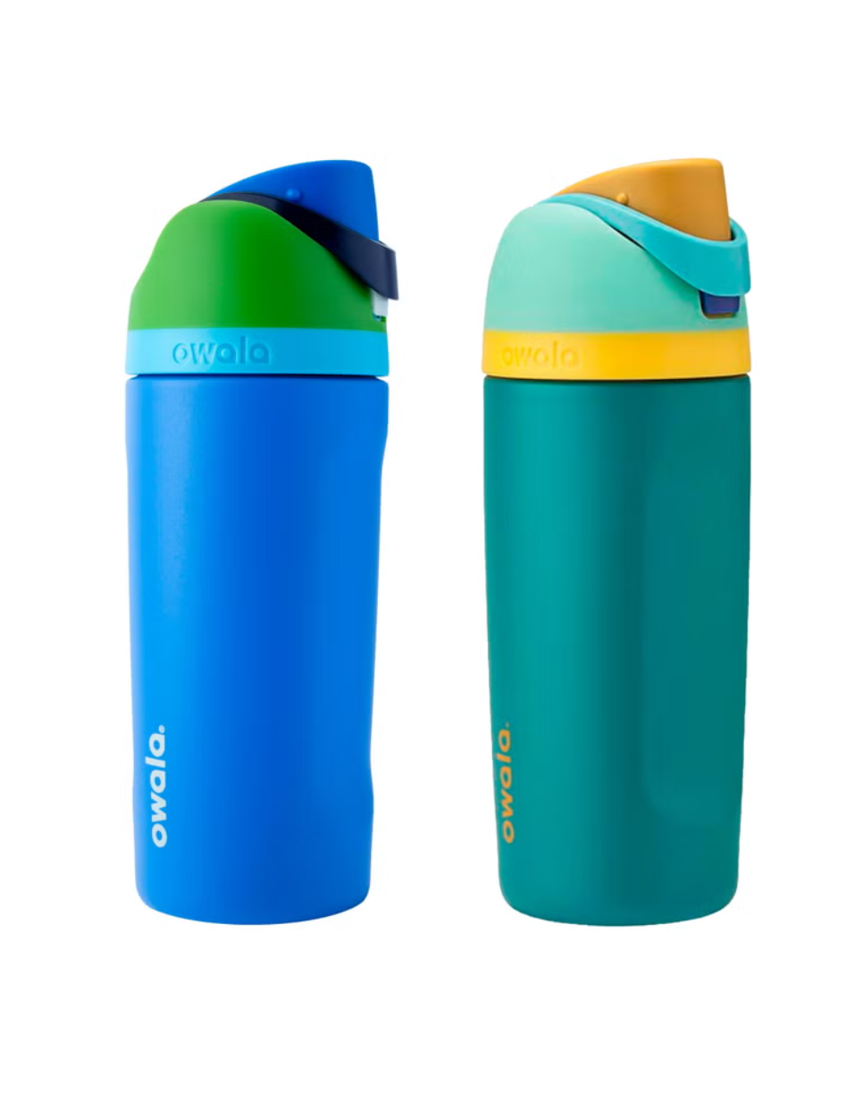 Owala Freesip 473 mL (16 oz) Stainless Steel Water Bottle, 2-pack